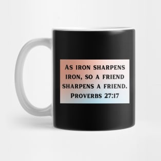 Bible Verse Proverbs 27:17 Mug